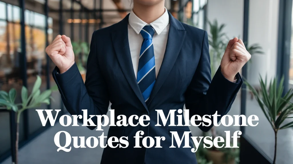 Workplace Milestone Quotes for Myself