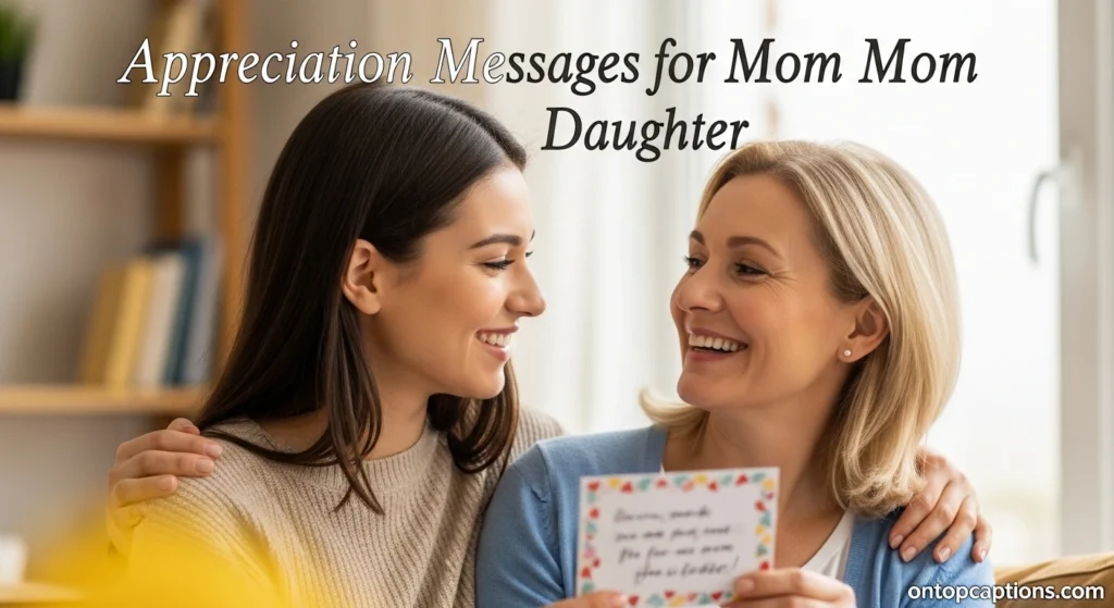 Appreciation Messages for Mom from Daughter