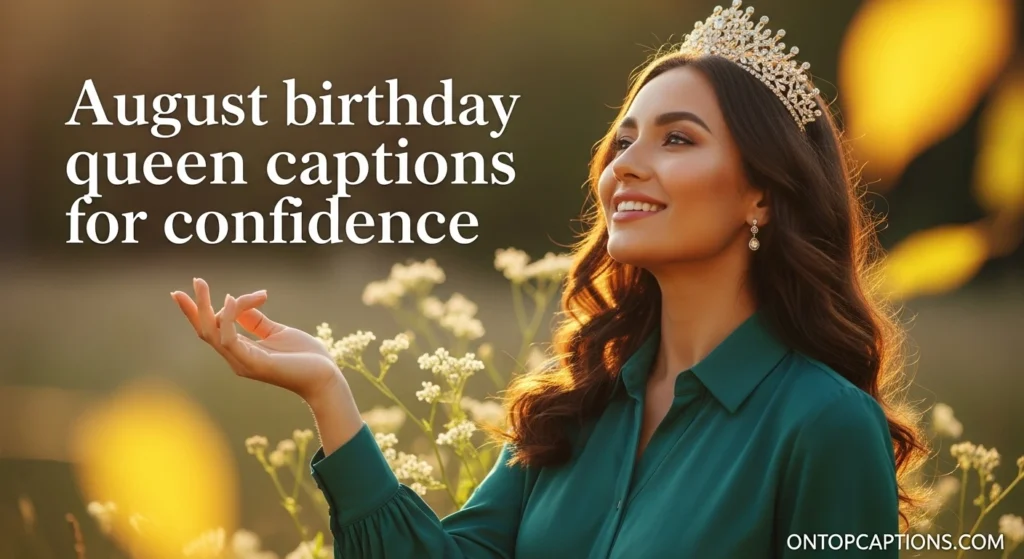 August birthday queen captions for confidence