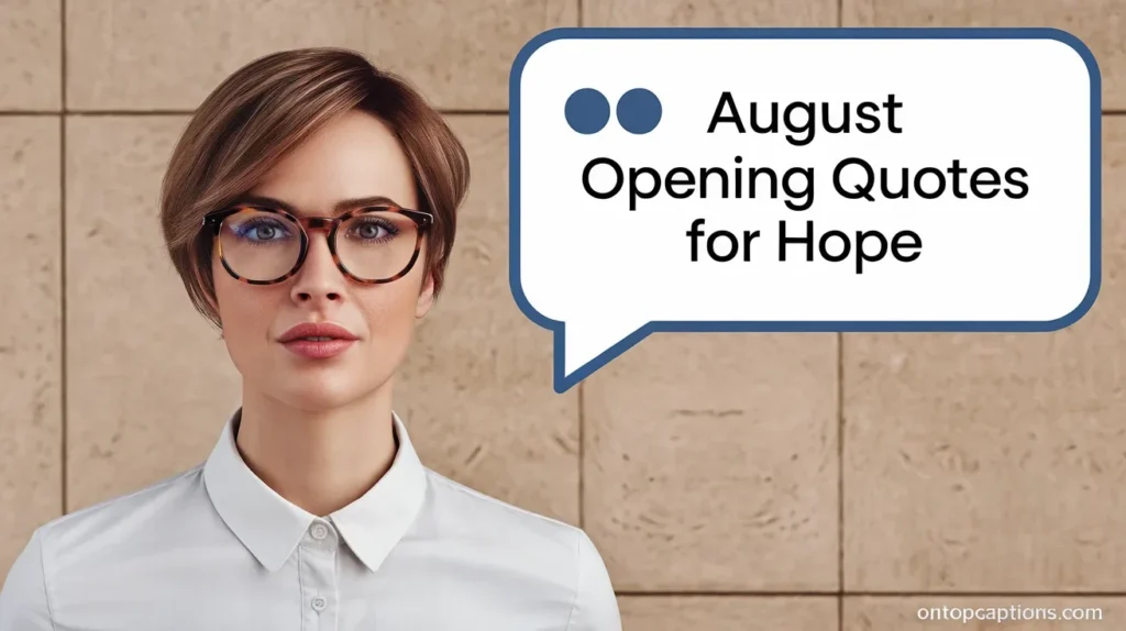 August Opening Quotes for Hope