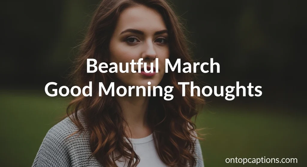 Beautiful March Good Morning Thoughts