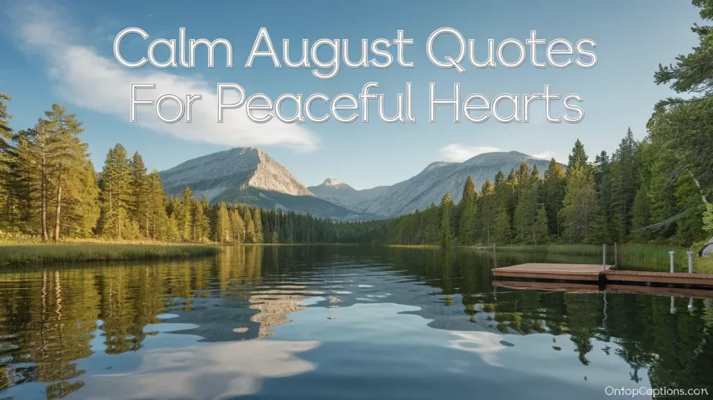 Calm August Quotes for Peaceful Hearts