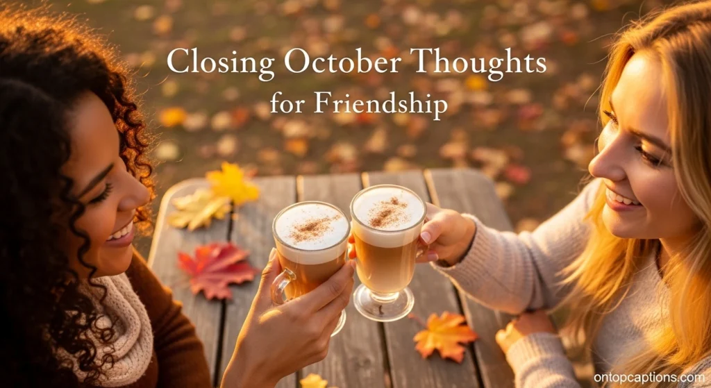 Closing October Thoughts for Friendship