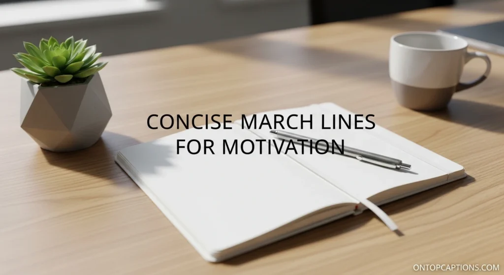 Concise March Lines for Motivation