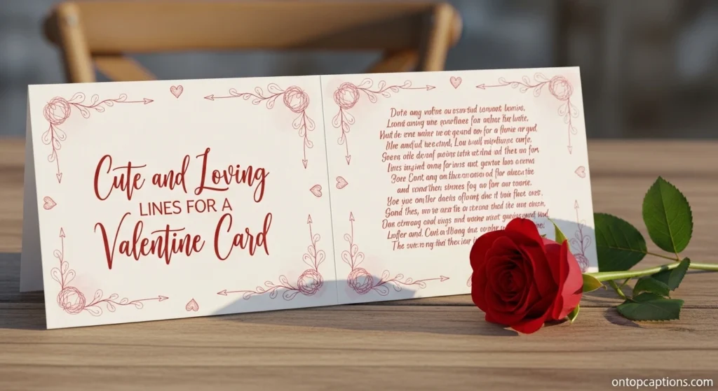 Cute and Loving Lines for a Valentine Card