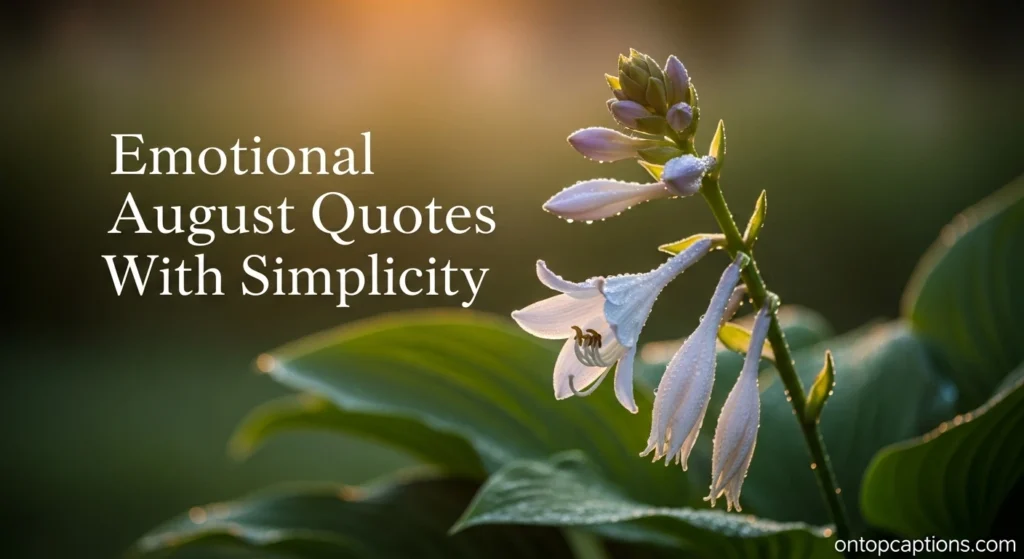 Emotional August Quotes With Simplicity