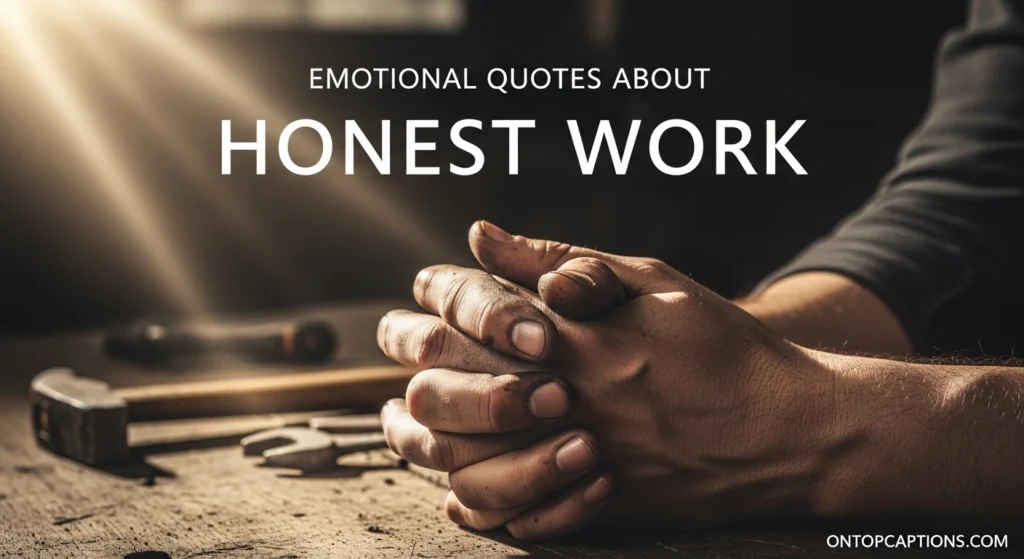 Emotional Quotes About Honest Work