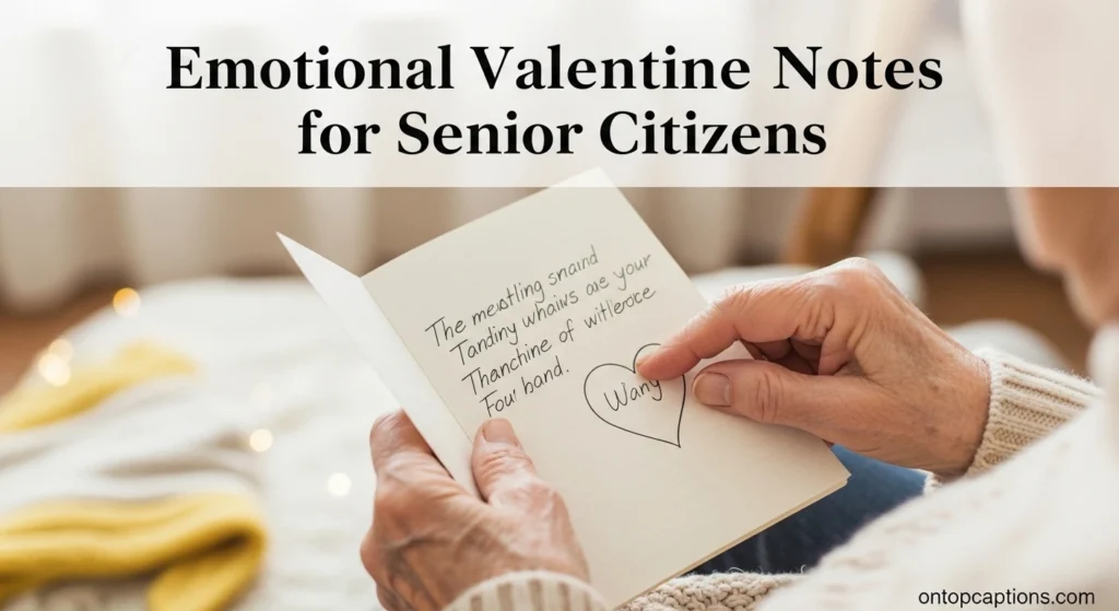 Emotional Valentine Notes for Senior Citizens