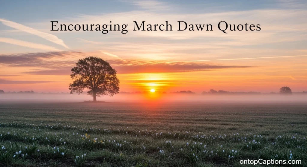 Encouraging March Dawn Quotes