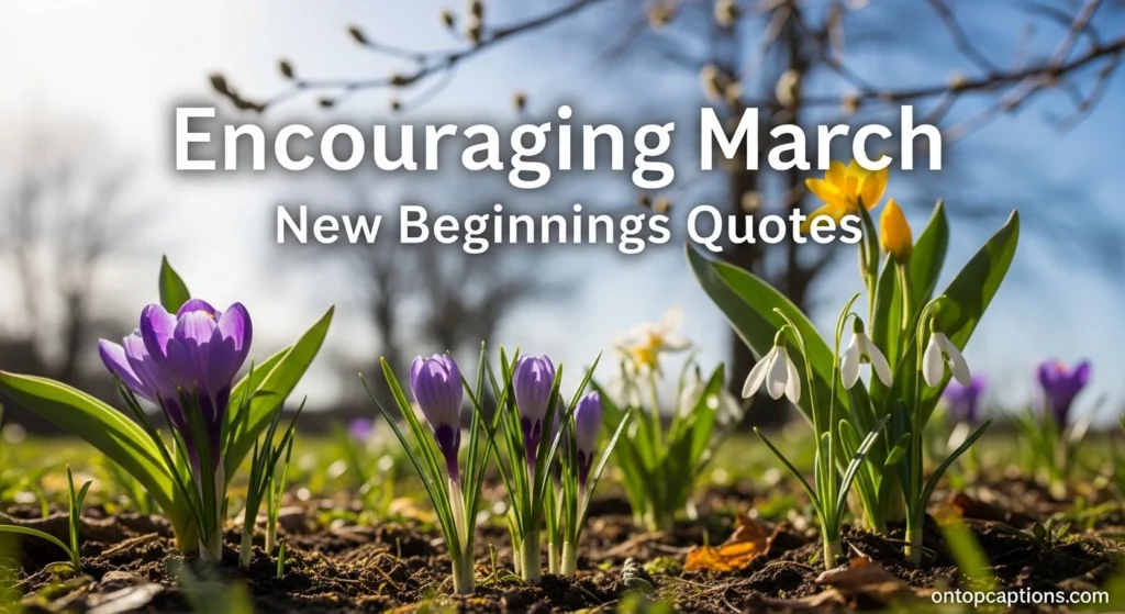 Encouraging March New Beginnings Quotes