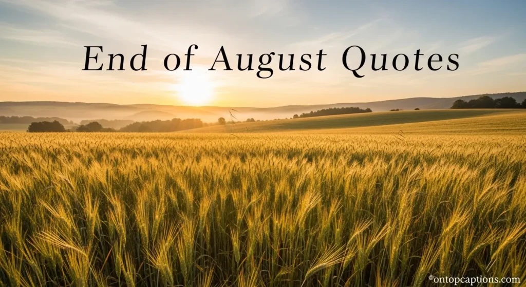 End of August Quotes