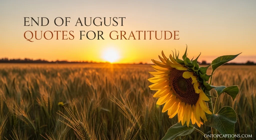 End of August Quotes for Gratitude