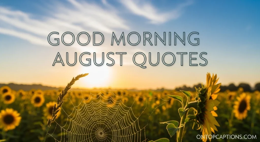 Good Morning August Quotes