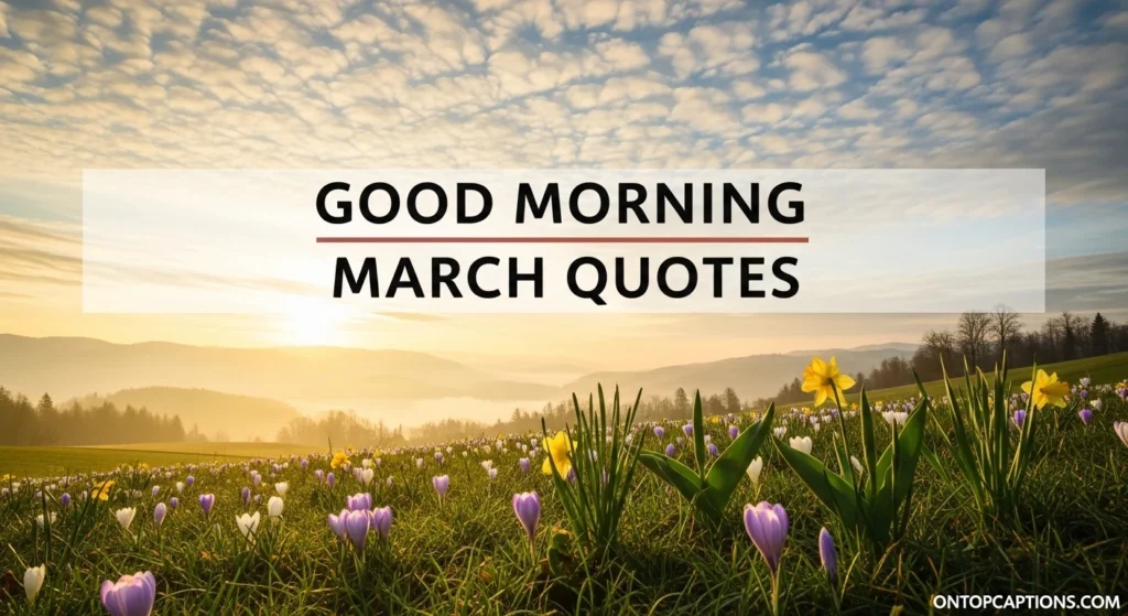 Good Morning March Quotes