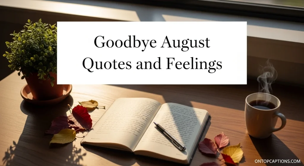 Goodbye August Quotes and Feelings