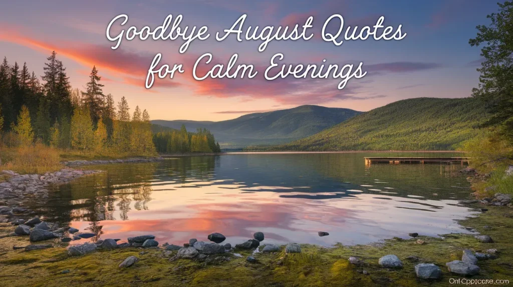 Goodbye August Quotes for Calm Evenings