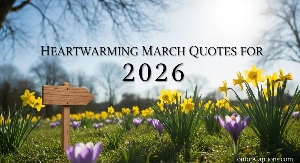 Heartwarming March Quotes for 2026