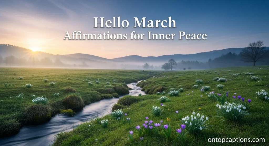 Hello March Affirmations for Inner Peace