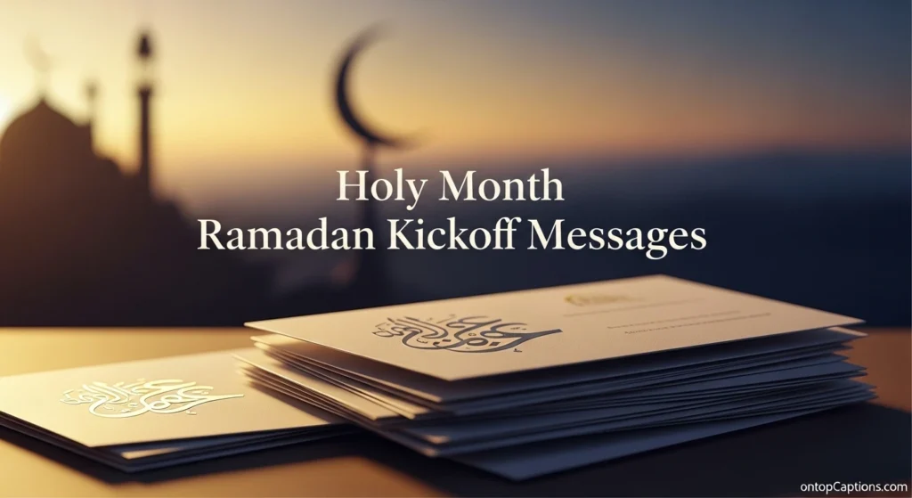 Holy Month Ramadan Kickoff Messages