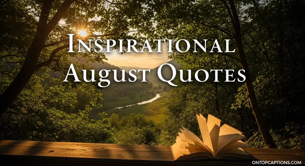 Inspirational August Quotes