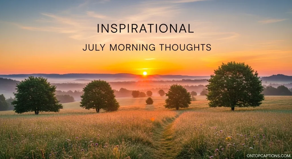 Inspirational July Morning Thoughts