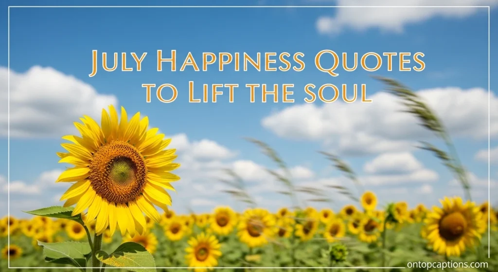 July Happiness Quotes to Lift the Soul