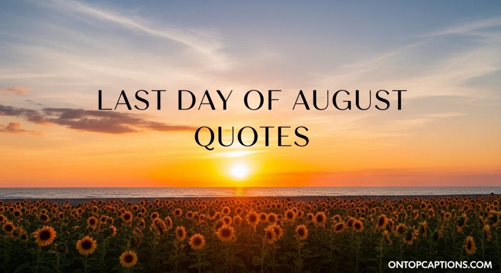 Last Day of August Quotes