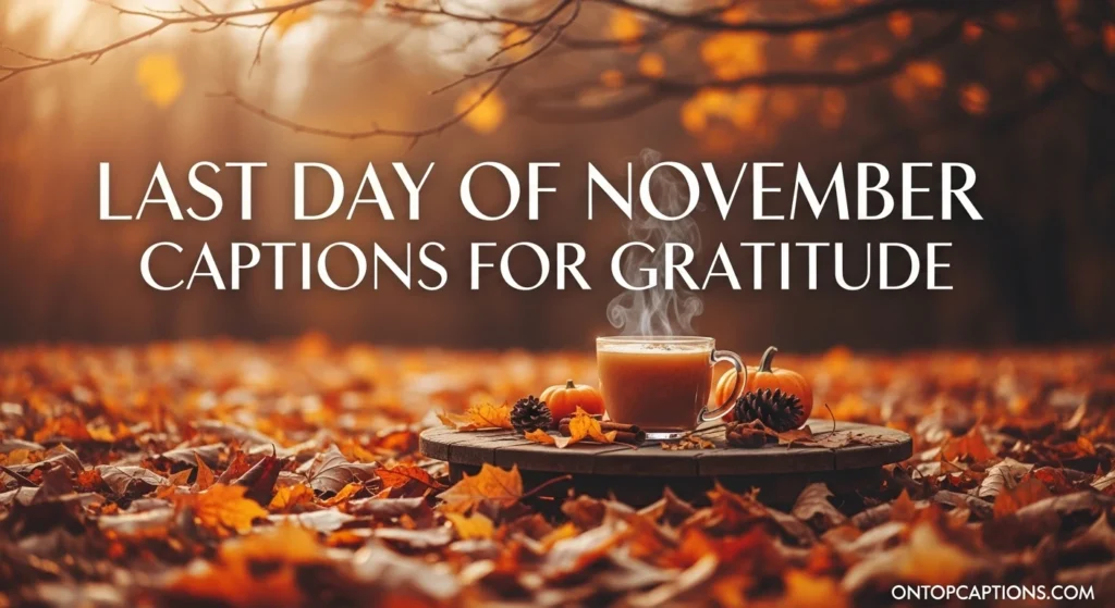 Last Day of November Captions for Gratitude
