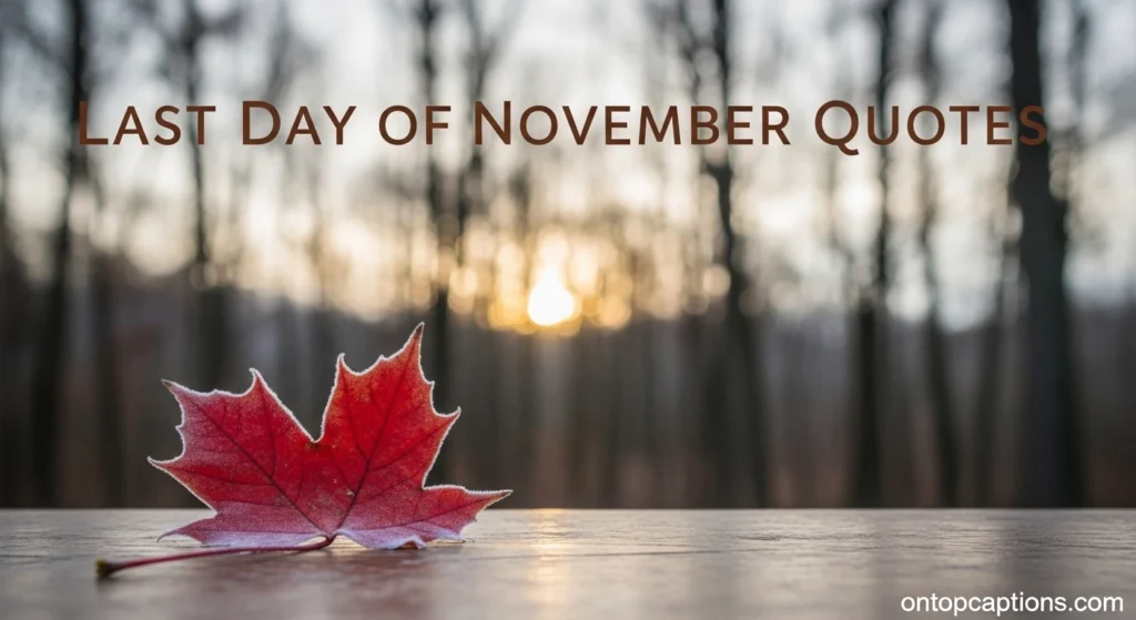 Last Day of November Quotes