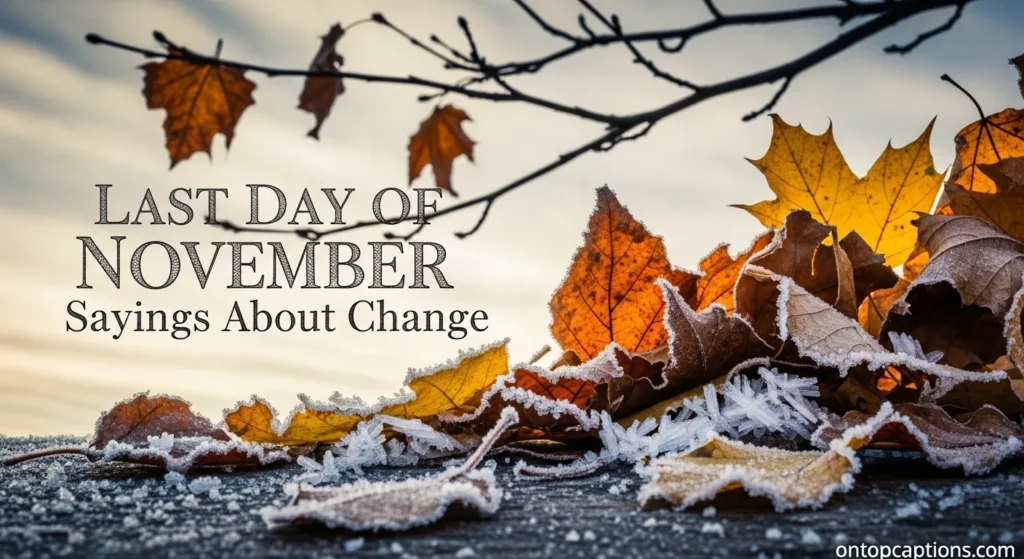 Last Day of November Sayings About Change