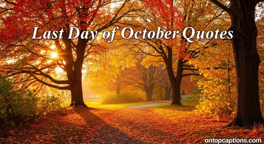 Last Day of October Quotes