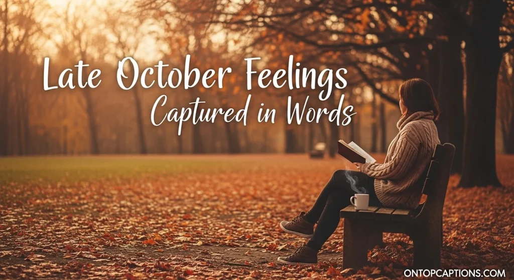 Late October Feelings Captured in Words
