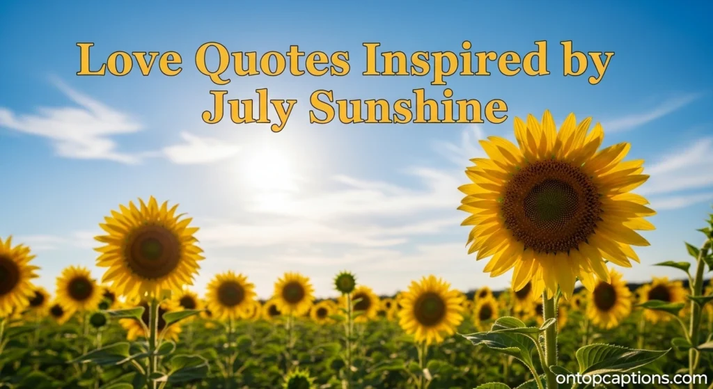 Love Quotes Inspired by July Sunshine