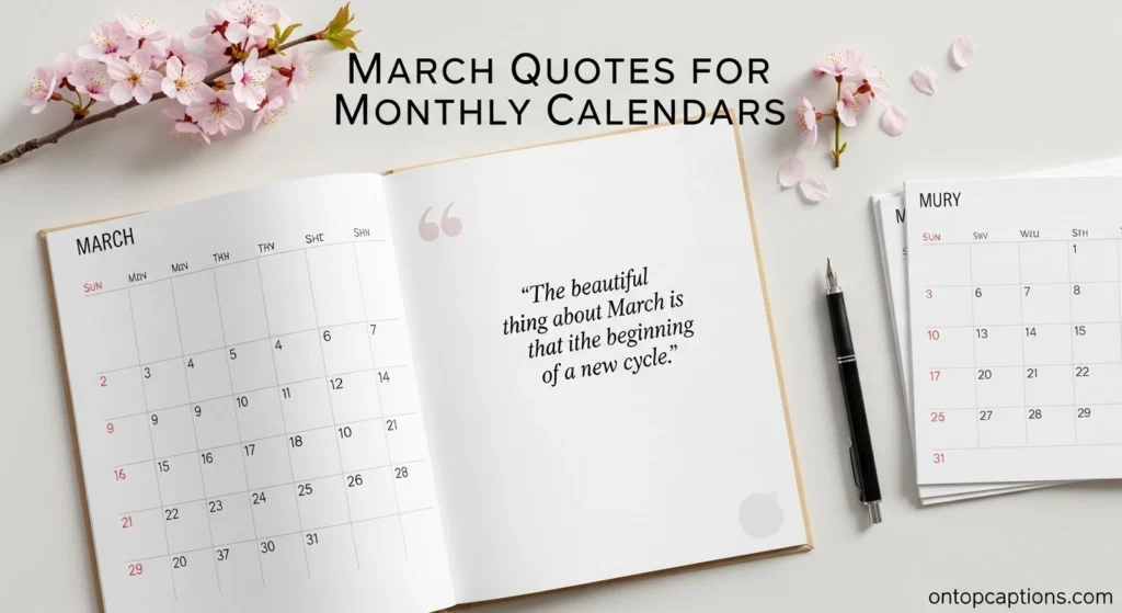 March Quotes for Monthly Calendars