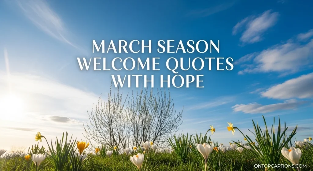 March Season Welcome Quotes with Hope
