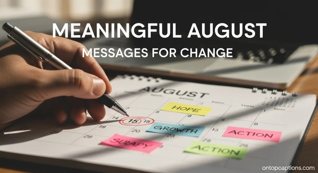 Meaningful August Messages for Change