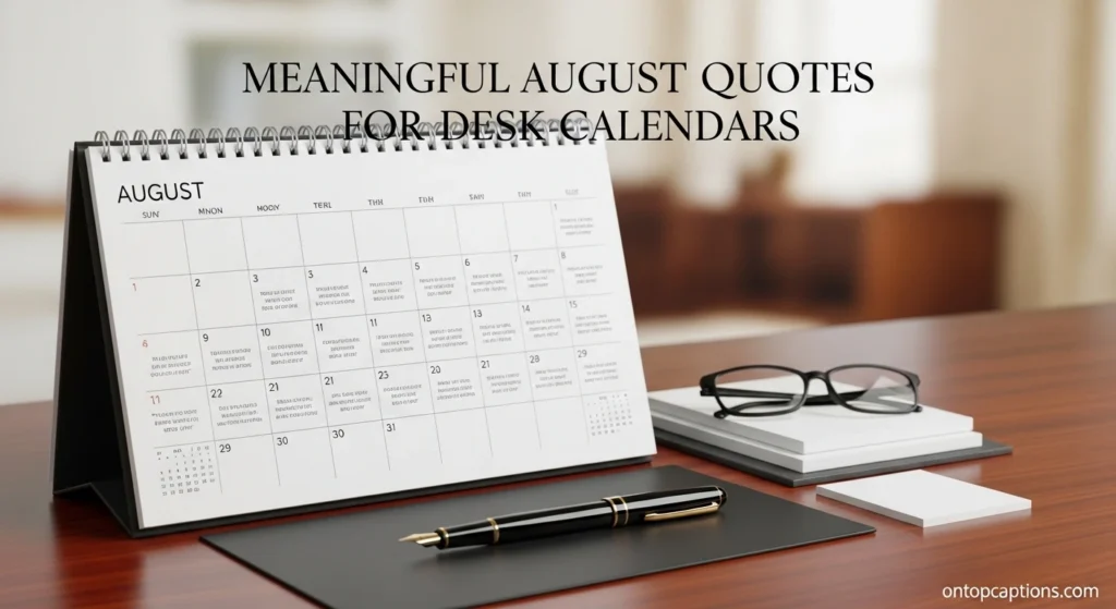 Meaningful August Quotes for Desk Calendars