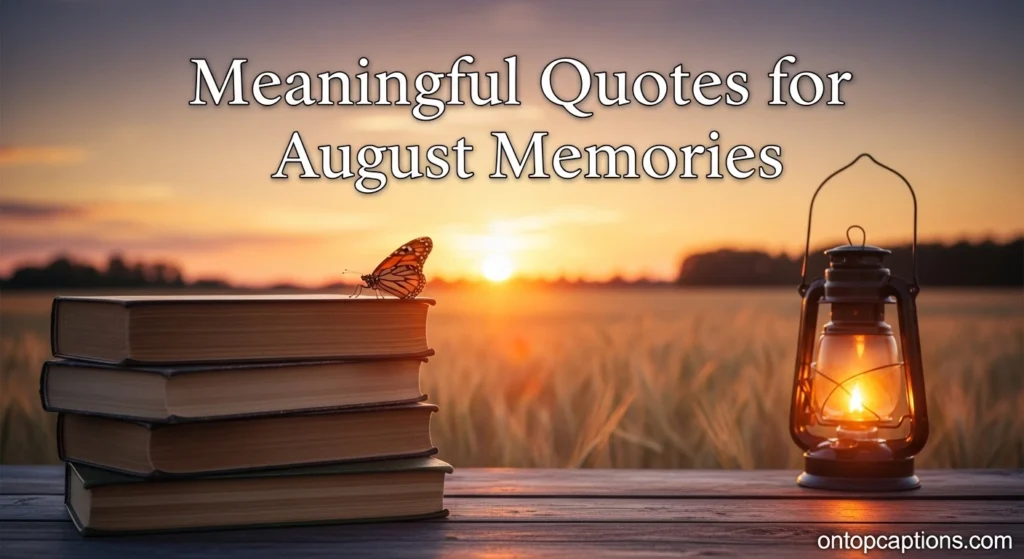 Meaningful Quotes for August Memories
