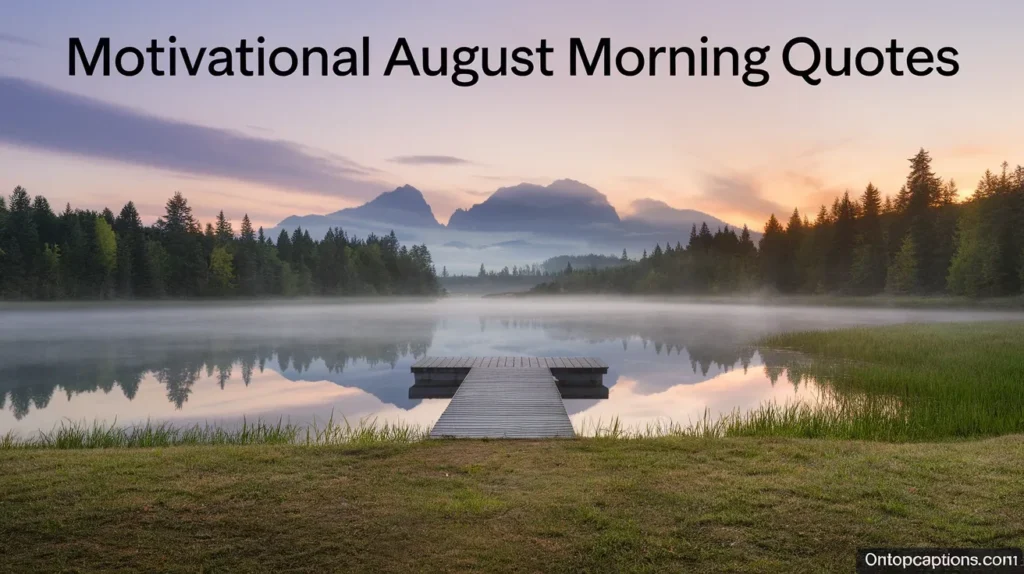 Motivational August morning quotes