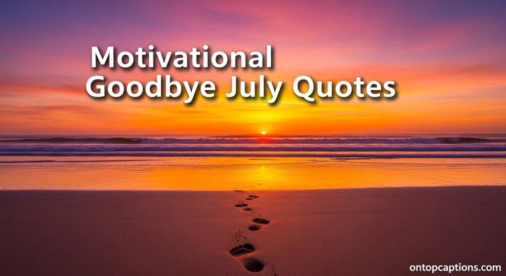 Motivational Goodbye July Quotes