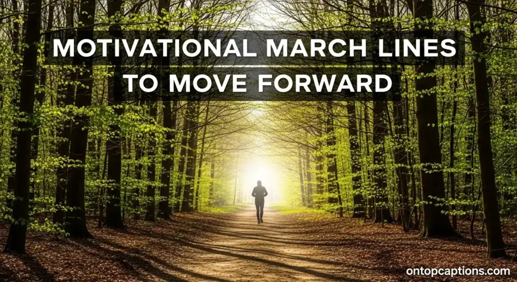 Motivational March Lines to Move Forward