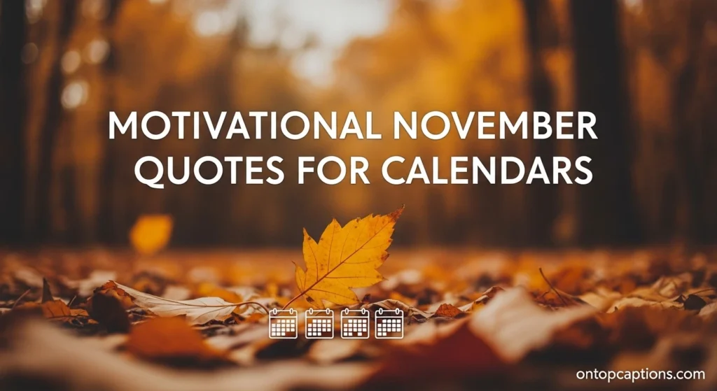 Motivational November Quotes for Calendars