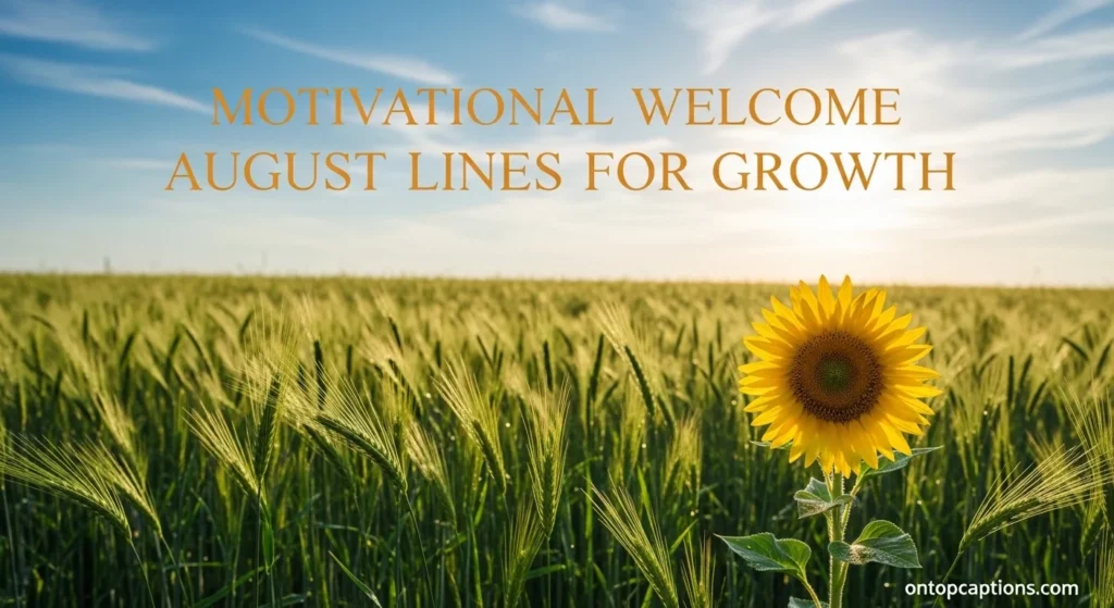 Motivational Welcome August Lines for Growth
