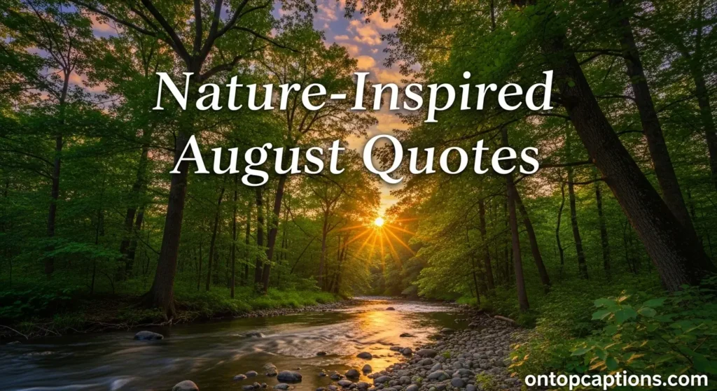 Nature-Inspired August Quotes