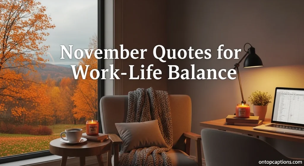 November Quotes for Work-Life Balance