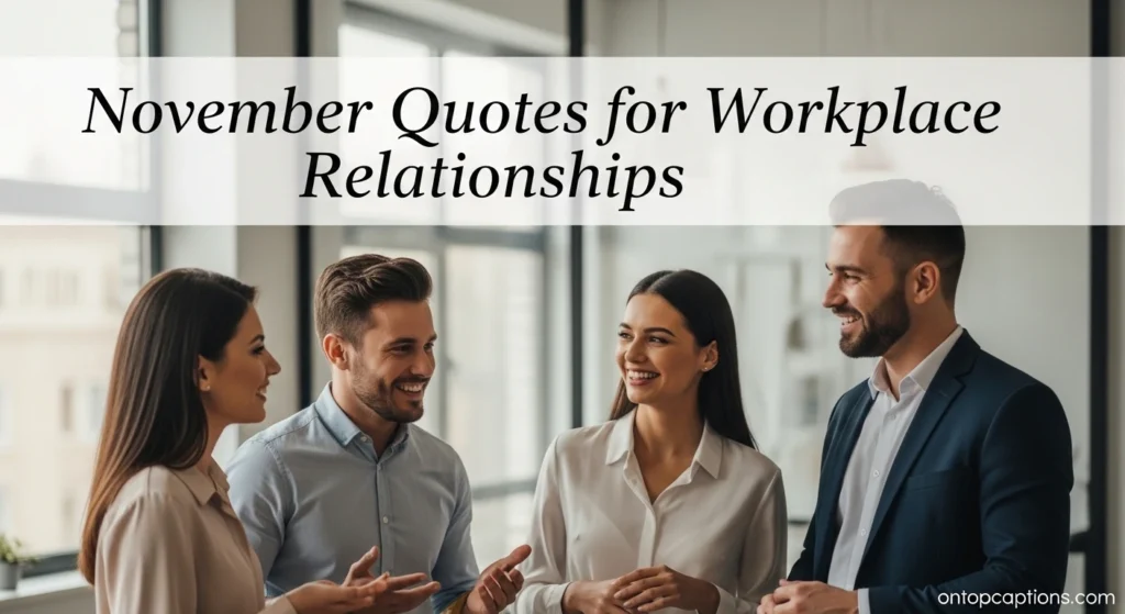 November Quotes for Workplace Relationships