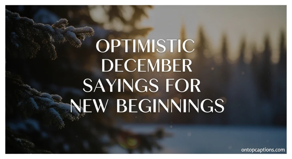 Optimistic December Sayings for New Beginnings