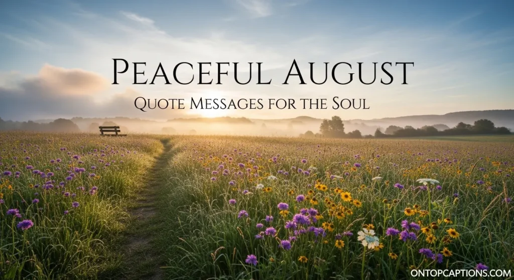 Peaceful August Quote Messages for the Soul