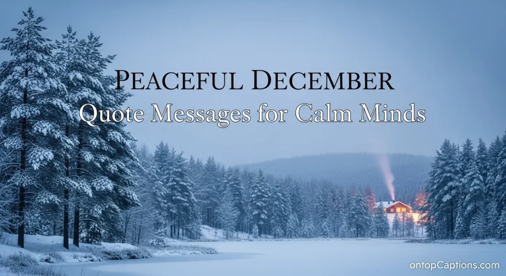 Peaceful December Quote Messages for Calm Minds
