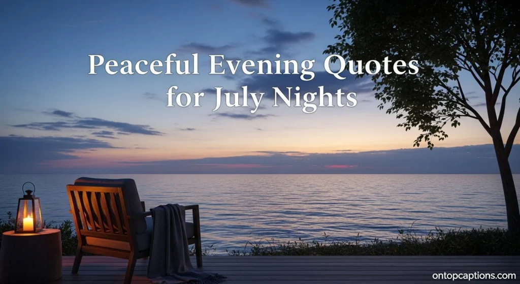 Peaceful Evening Quotes for July Nights